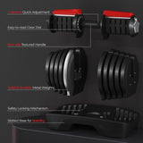 90lb Adjustable Dumbbell Pair