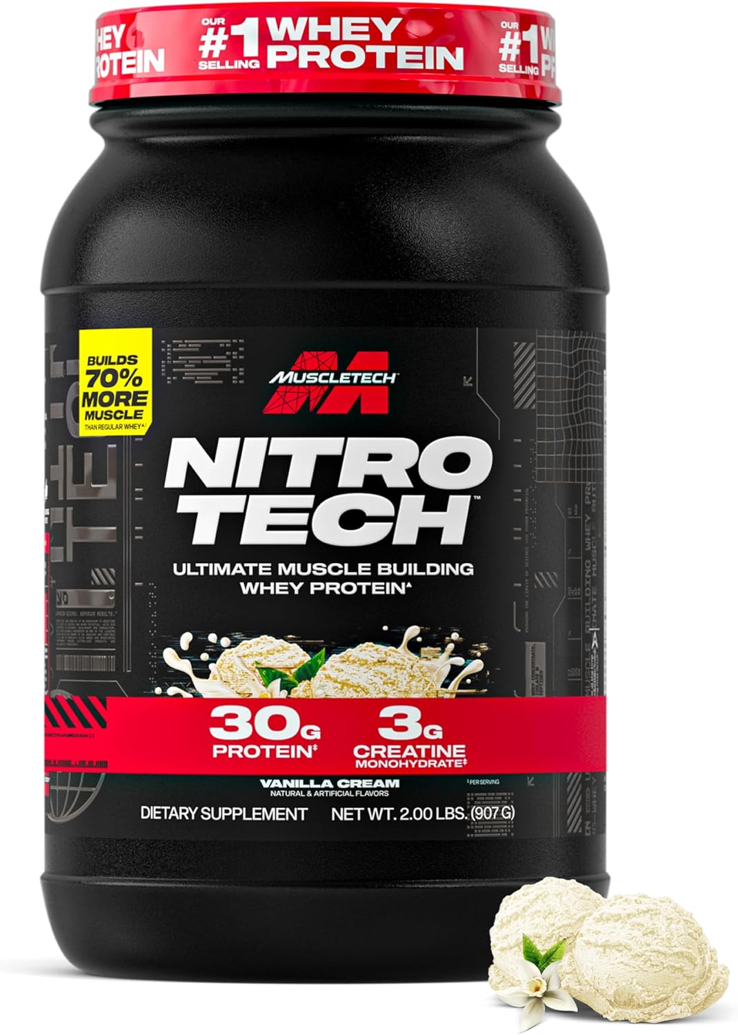 MuscleTech Nitro Tech Whey Protein 2lb