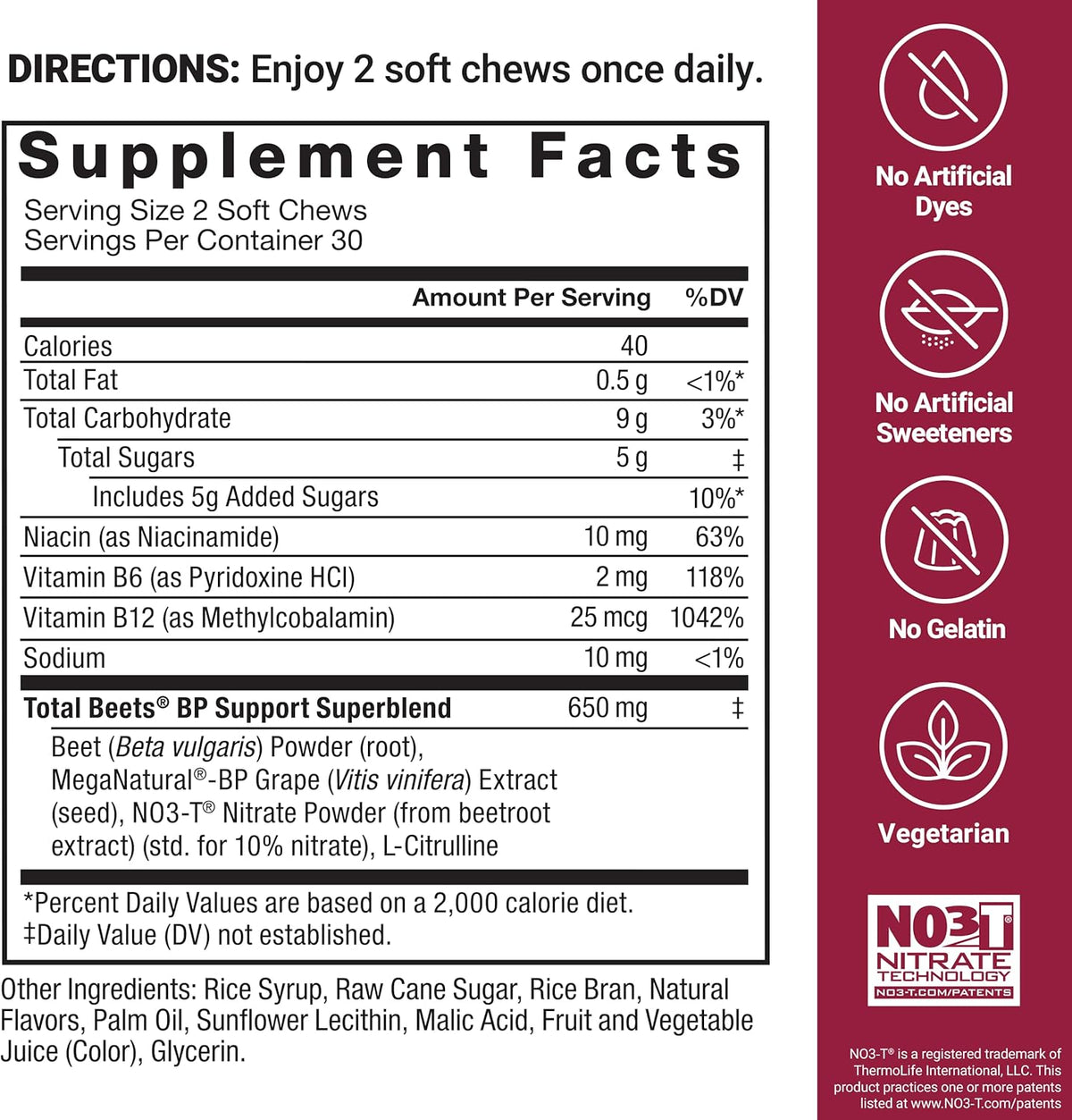 Total Beets Blood Pressure Support Chews 60ct