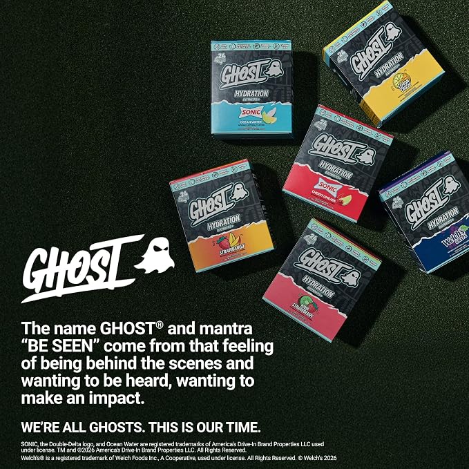 Ghost Hydration + Electrolytes sticks 24 pk Strawbango