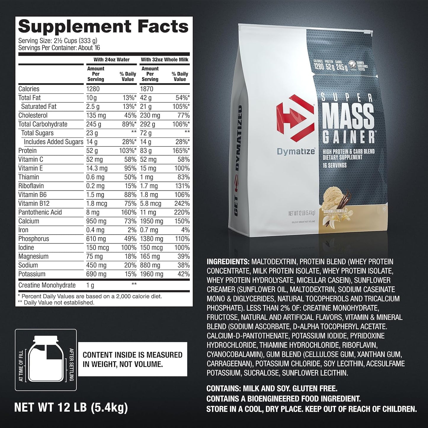 Dymatize Super Mass Gainer 12lb