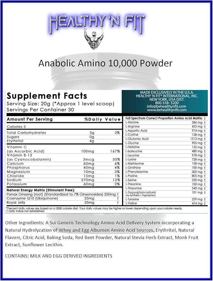 Anabolic Amino 10000 Powder 1.3lb - Fruit Punch