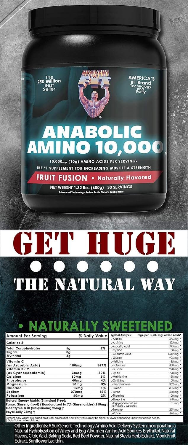 Anabolic Amino 10000 Powder 1.3lb - Fruit Punch