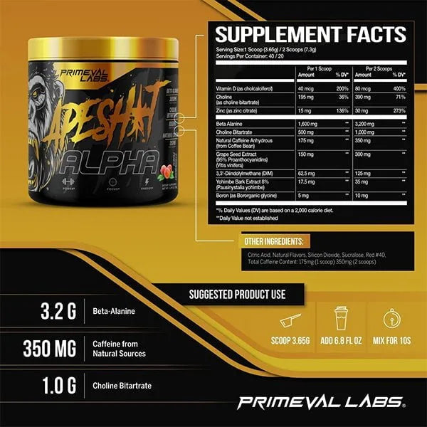Primeval Labs ApeSh*t Alpha 40sv