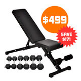 Bench + Dumbbell Set