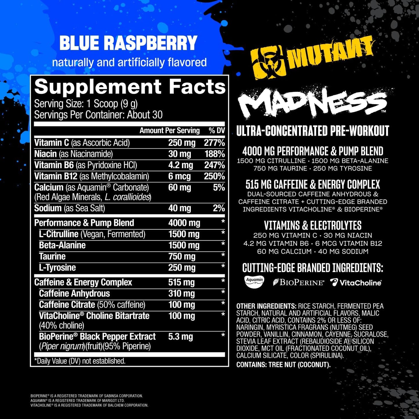 Mutant Madness Ultra Concetrated Pre - Workout 30sv