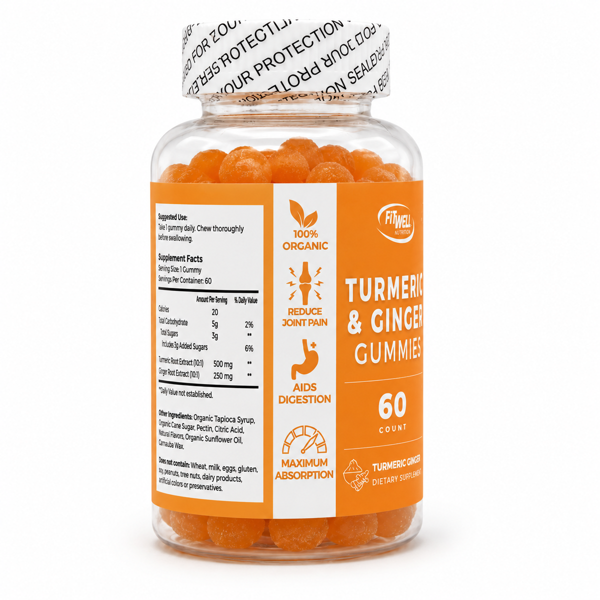 Fit Well - Turmeric & Ginger Gummies 60ct
