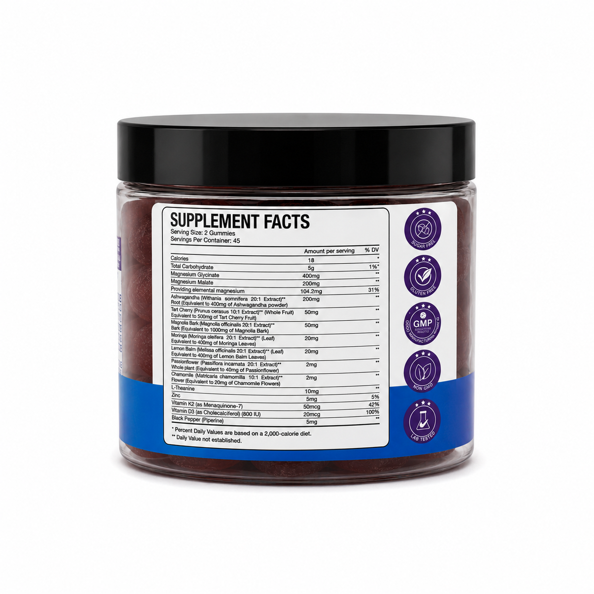 Fit Well Magnesium Calm Gummies 90ct