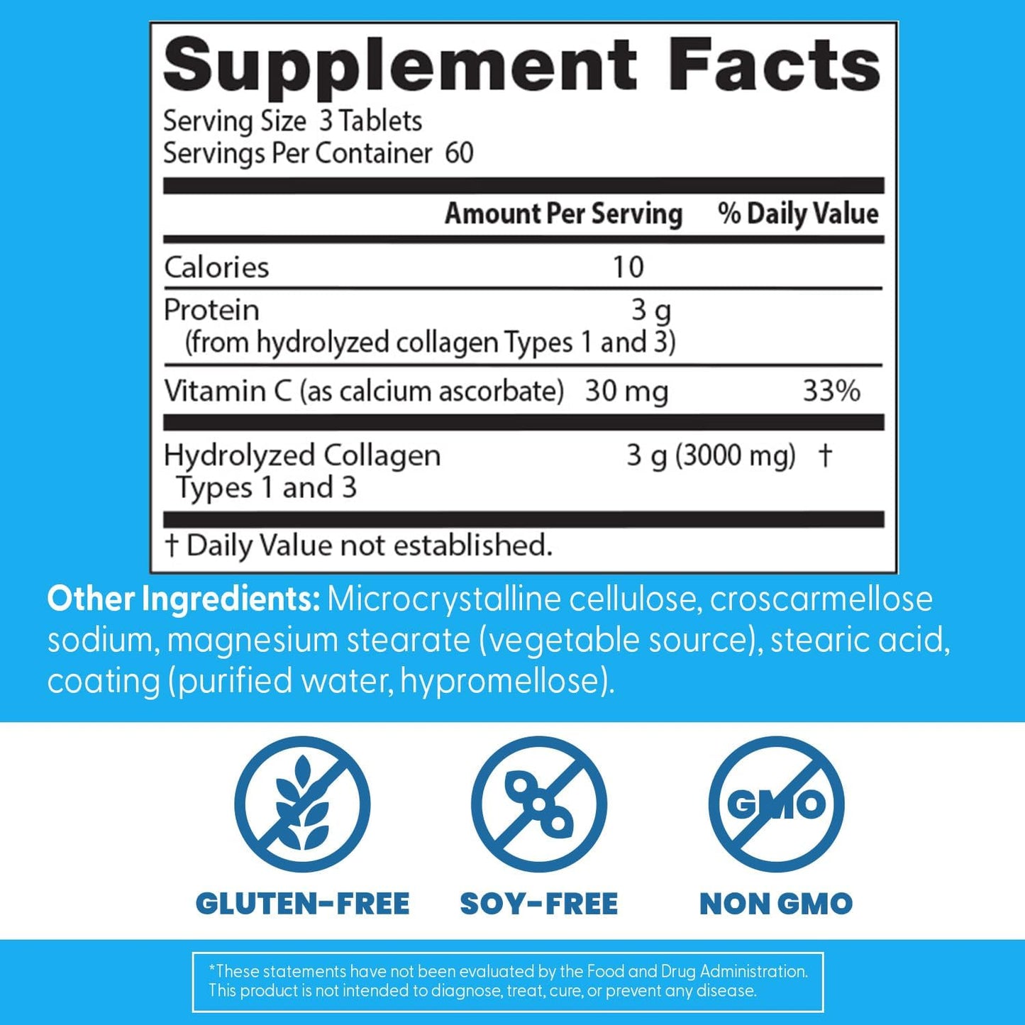 Doctor's Best Collagen types 1 &3 w/ peptan 1000mg 180tab