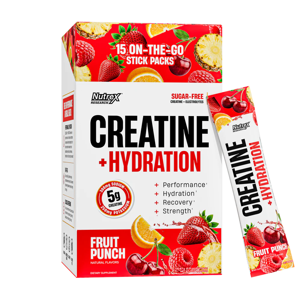 Nutrex Creatine + Hydration Sticks Pack 15ct