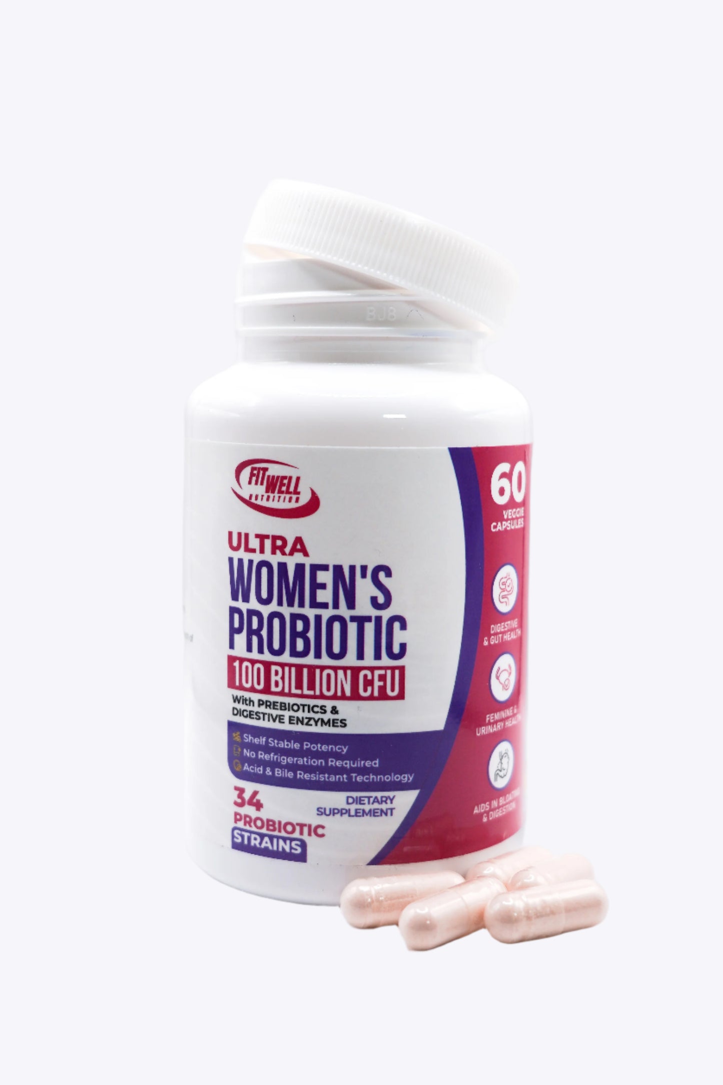 Fit Well Ultra Women's Probiotic 100 Billion CFU 60ct