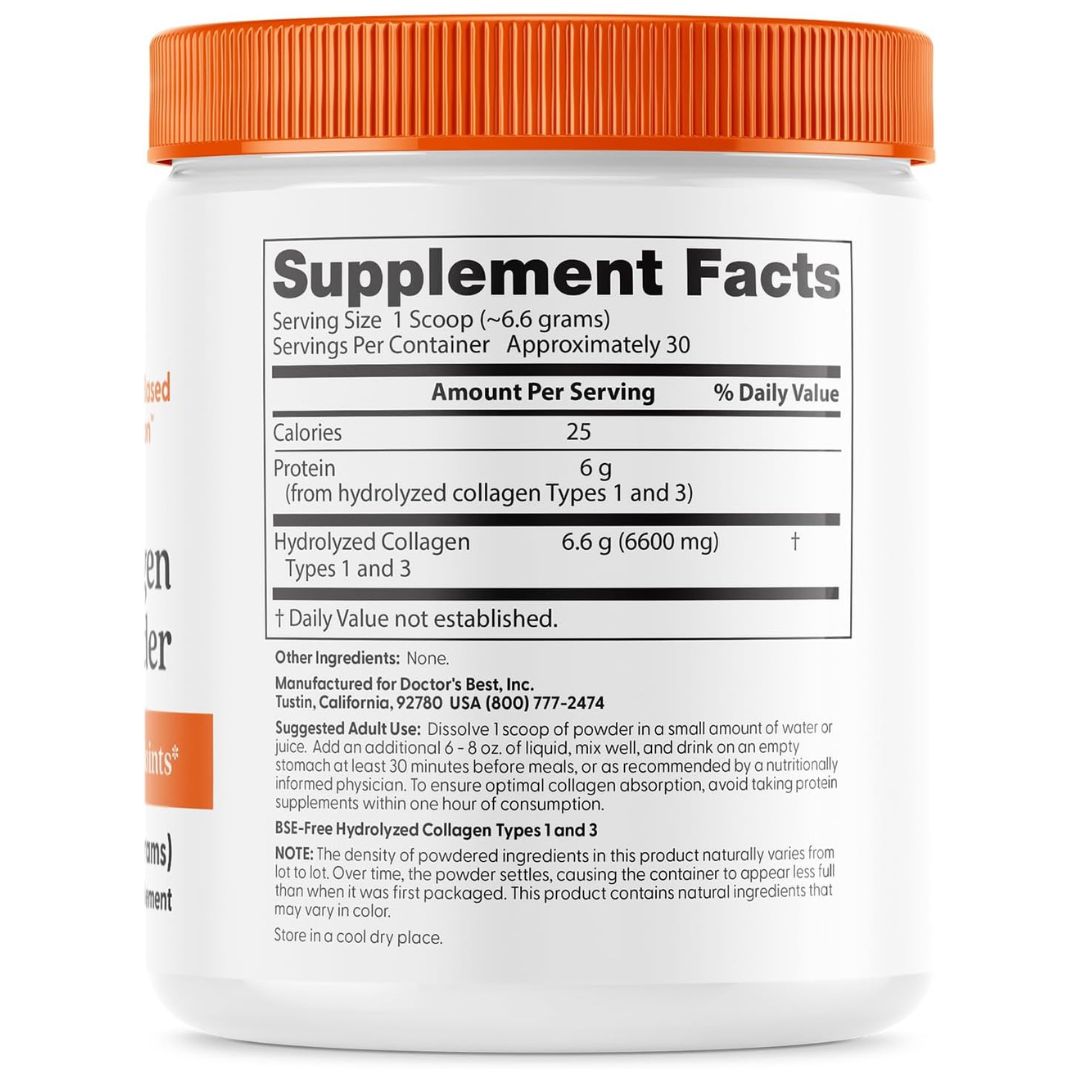 Doctor's Best Collagen Types 1&3 200g Powder