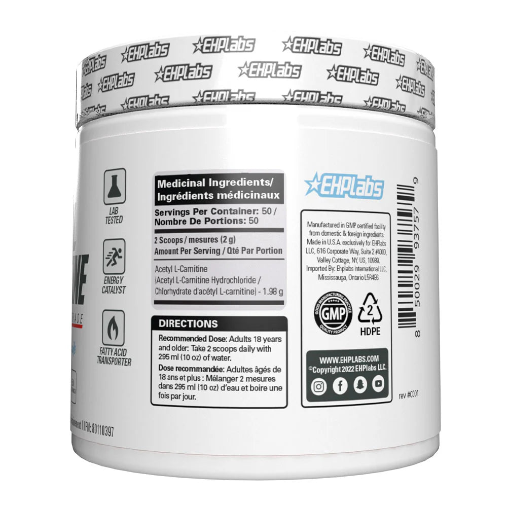 ehp labs l carnitine EHP Labs Acetyl- Carnitine 100sv – Fitness Connection ltd