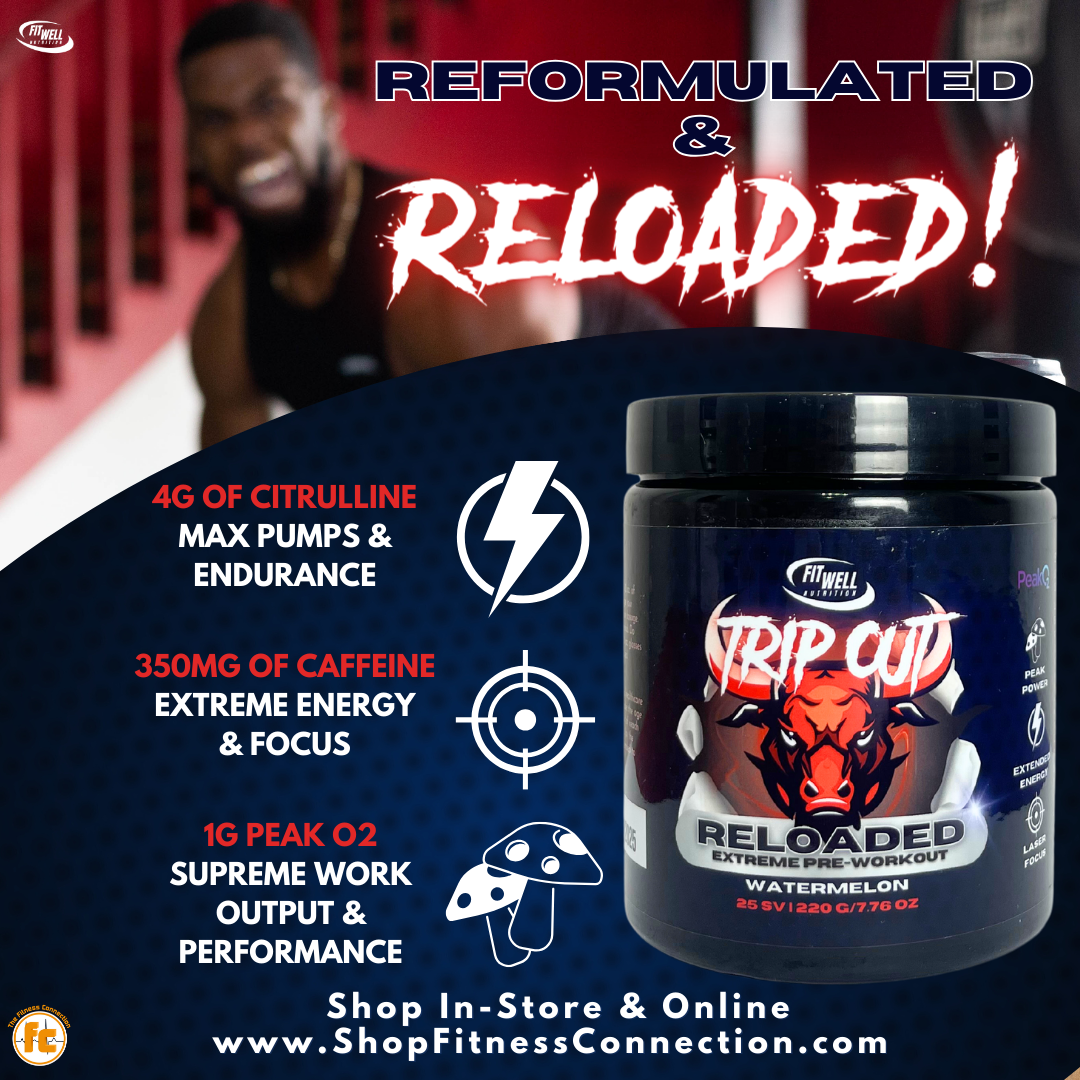 Trip Out Reloaded| Extreme Pre-Workout | Super Focus, Energy & Endurance 25/50sv