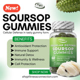 Fit Well Sour Sop Gummies - 60ct Green Apple Flavor