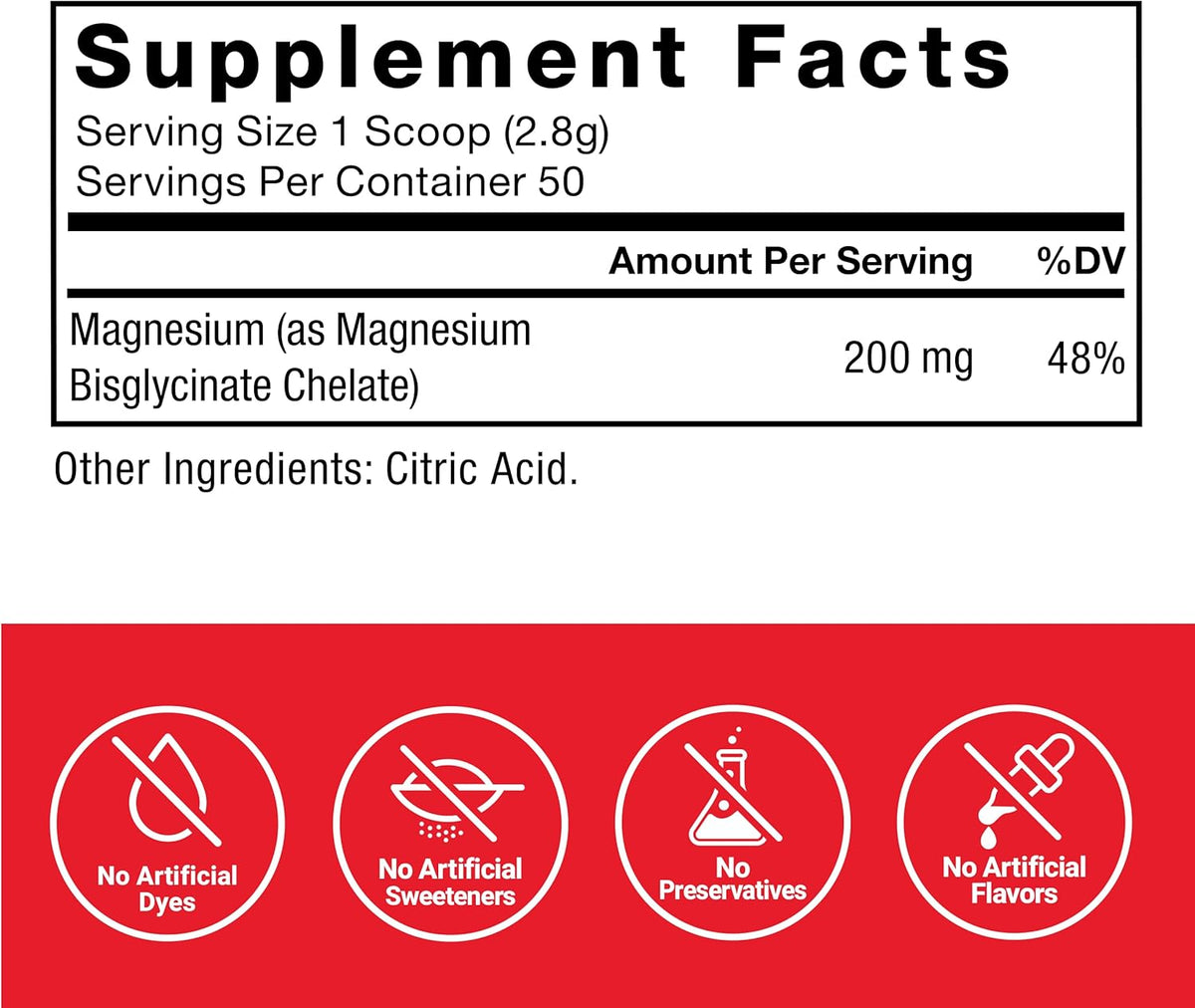 Force Factor Magnesium Glycinate Powder 200mg