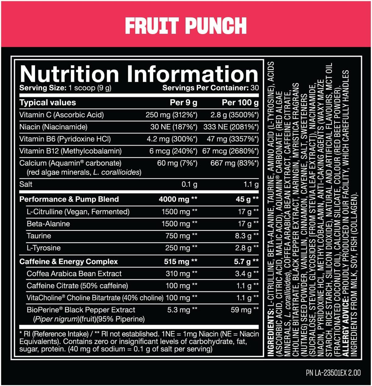 Mutant Madness Ultra Concetrated Pre - Workout 30sv