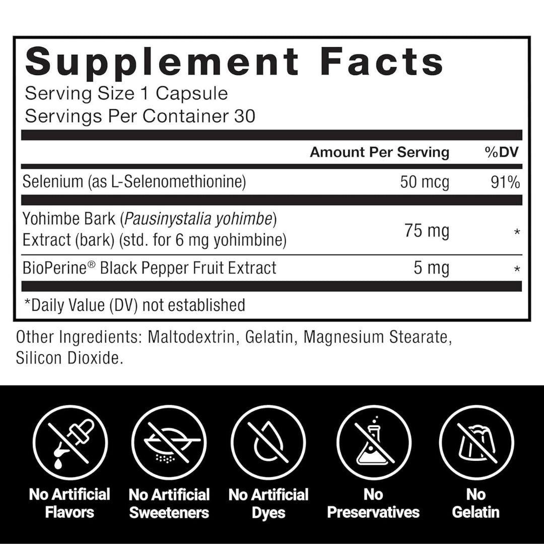 Force Factor Yohimbine - 30 capsules