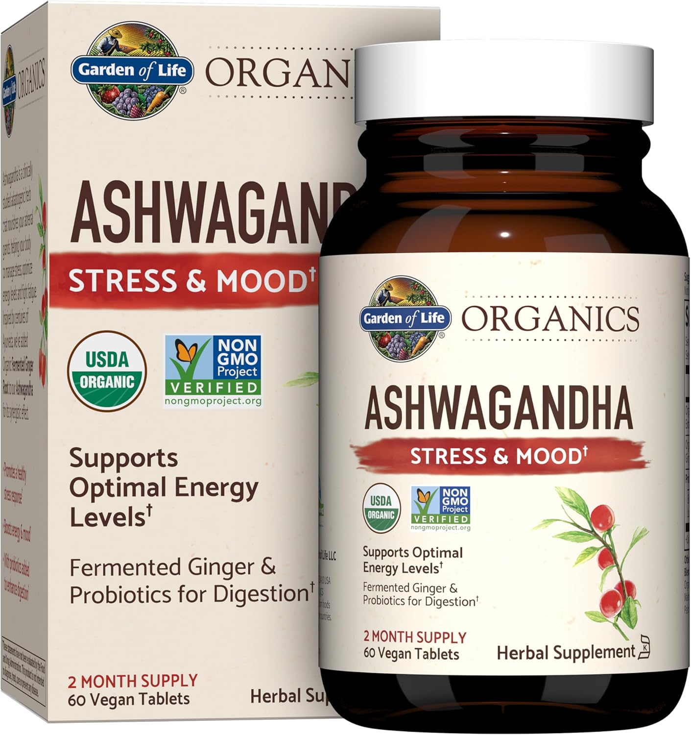 GOL Organics Ashwagandha Stress & Mood 60vcaps