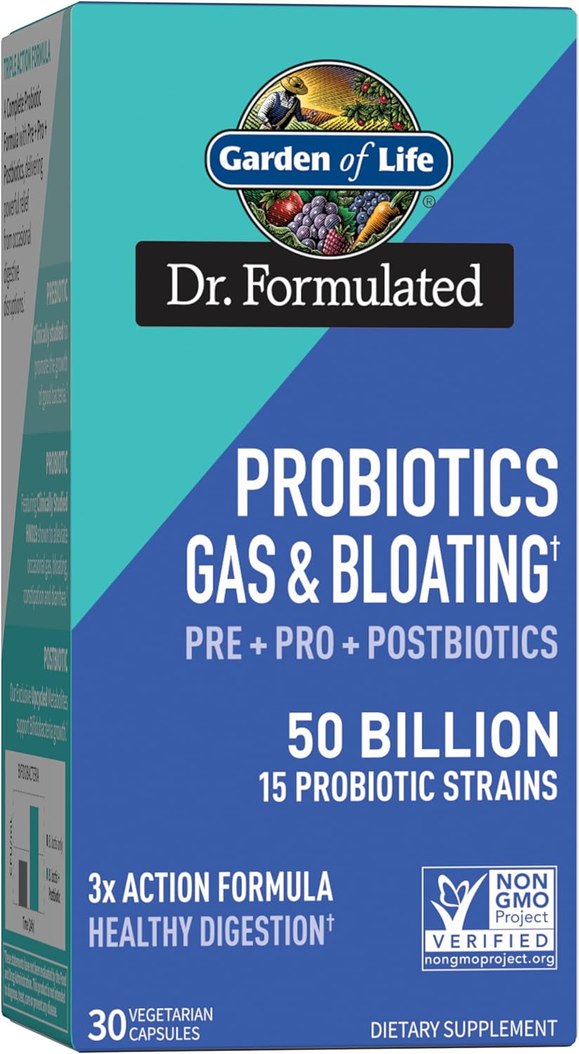 Garden Of LIfe  Dr. Formulated Probiotics Gas & Bloating 30caps