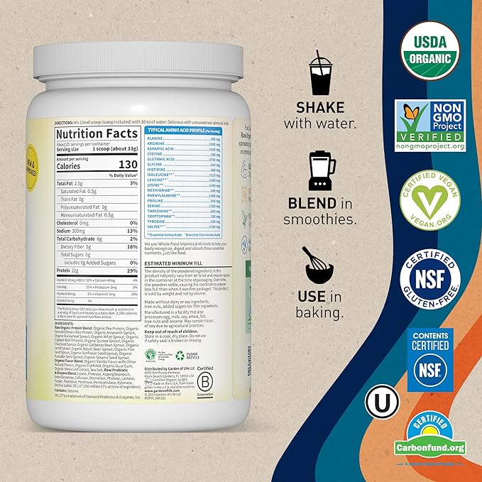 Garden of Life Raw Organic Protein 1.5lb
