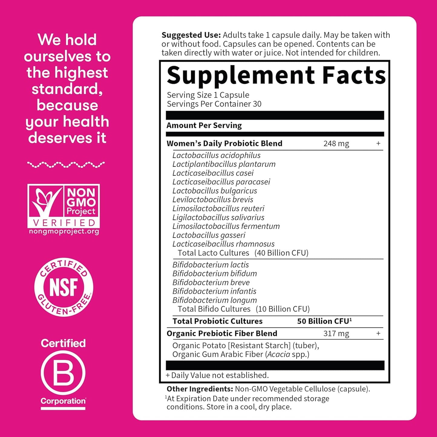 Garden of Life Probiotic 50 Billion 30vcap