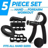 Adjustable Resistance Hand Grip Strengthener Exercise Kit