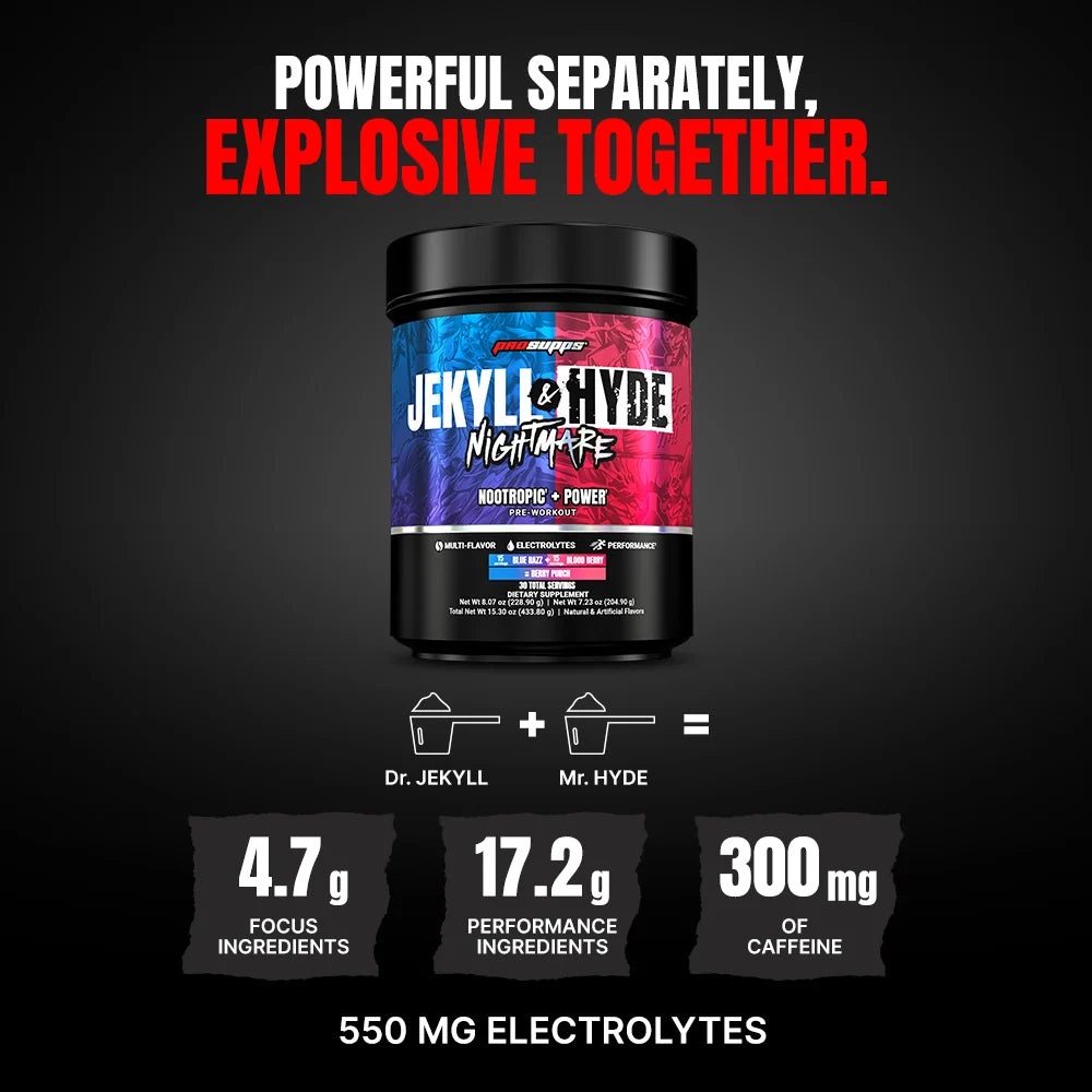 Prosupps Jekyll & Hyde Nightmare Dual Tub 15sv Blue Razz/ Blood Berry