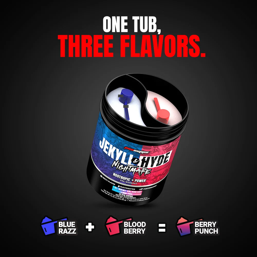Prosupps Jekyll & Hyde Nightmare Dual Tub 15sv Blue Razz/ Blood Berry