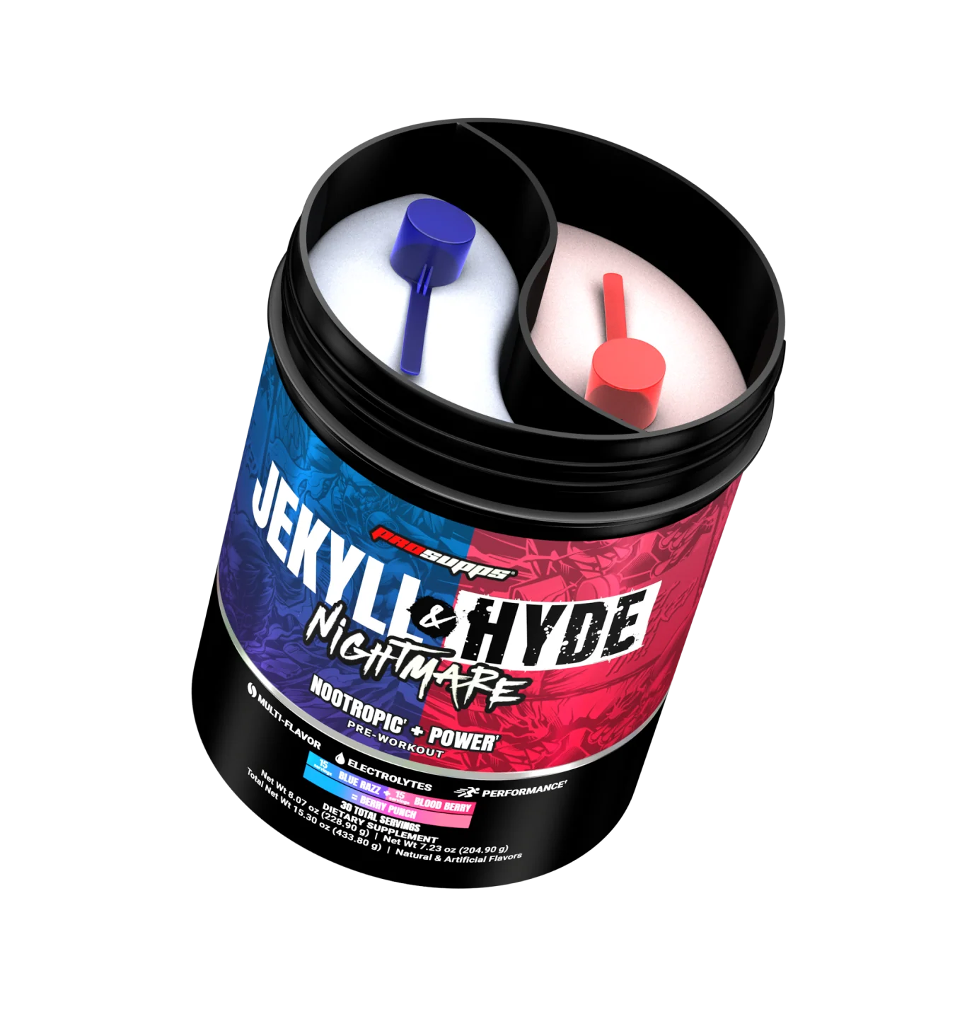 Prosupps Jekyll & Hyde Nightmare Dual Tub 15sv Blue Razz/ Blood Berry