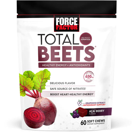 Force Factor Total Beets Soft Chews -  Acai berry 60 chews