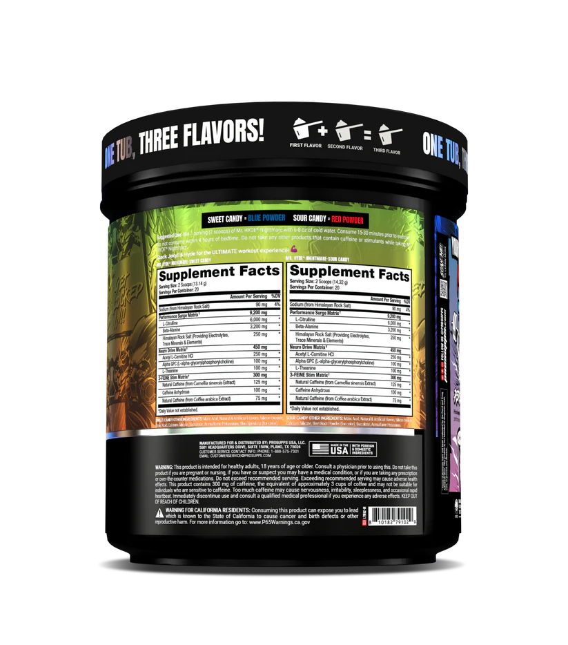 Prosupps Hyde Dual Tub 20 svg Sour / Sweet Candy