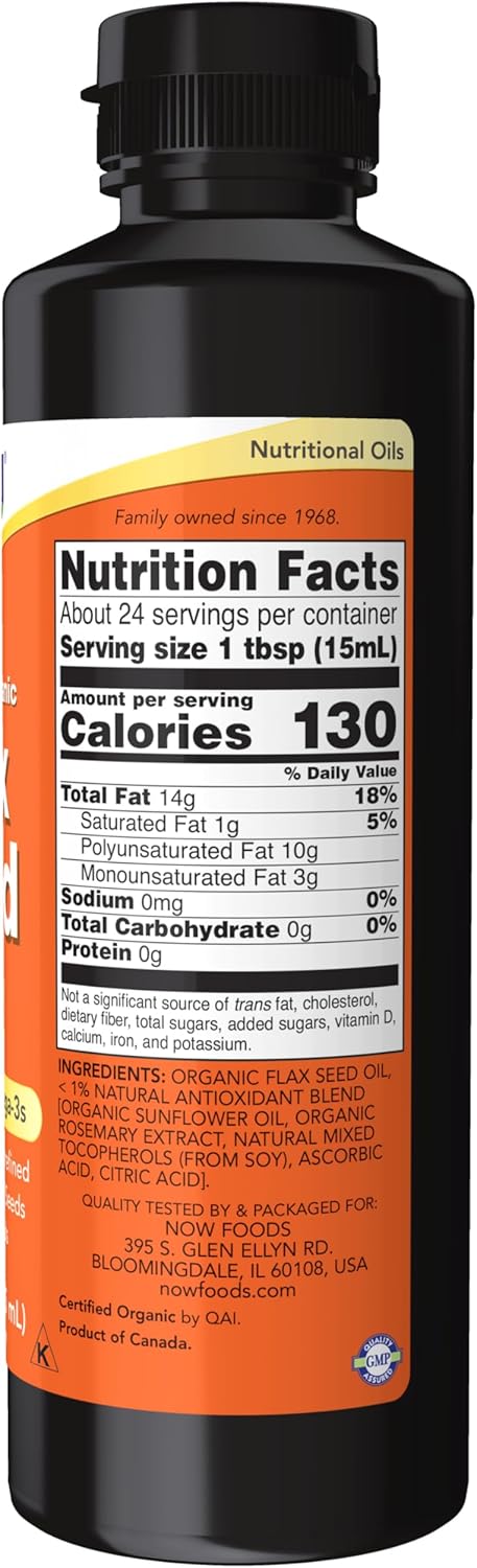 NOW Flax Seed Oil Vegan 12oz