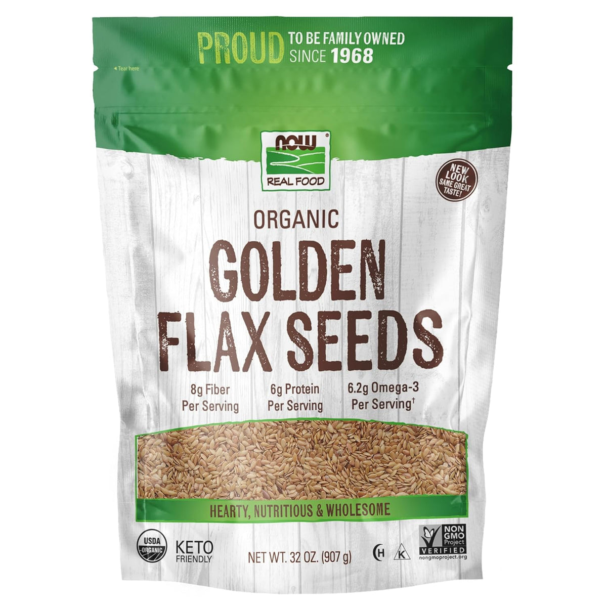 NOW Golden Flax Seeds 2lb