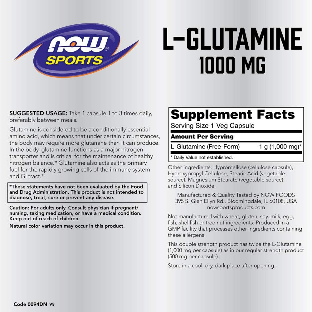 NOW L-Glutamine 1000 120ct