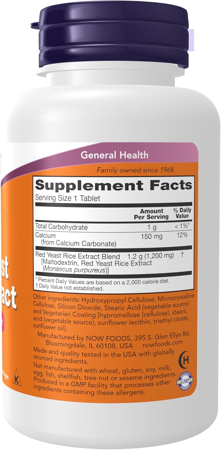 NOW Red Yeast Rice 600mg - 120 caps
