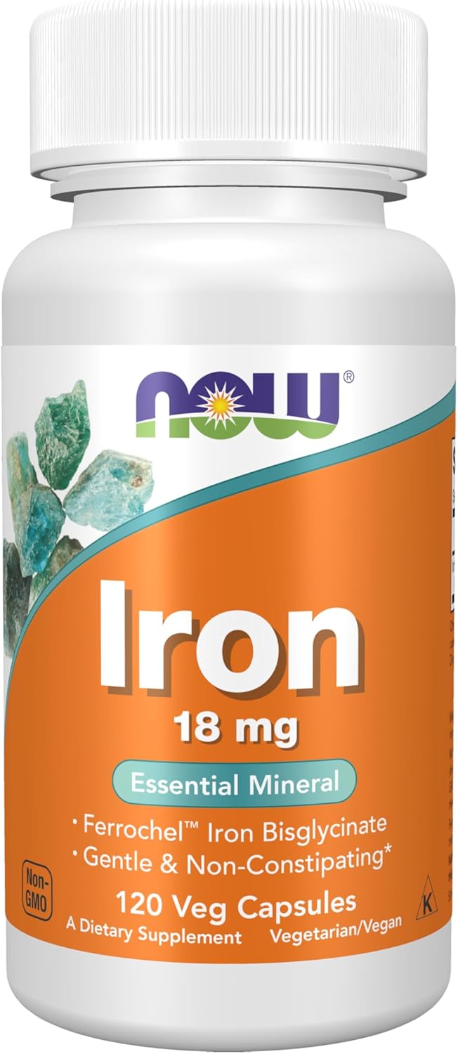 NOW Supplements Iron 18 mg 120ct
