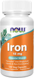 NOW Supplements Iron 18 mg 120ct