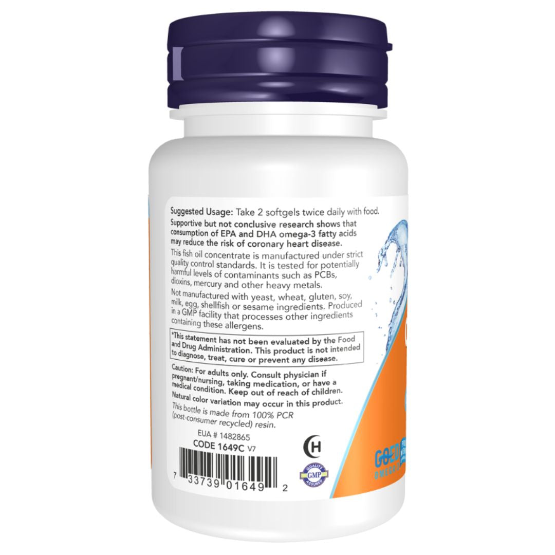 NOW Omega-3 Fish Oil Softgels