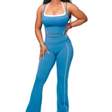 FitChix Roxy Halter Cami with Flare Leggings Set