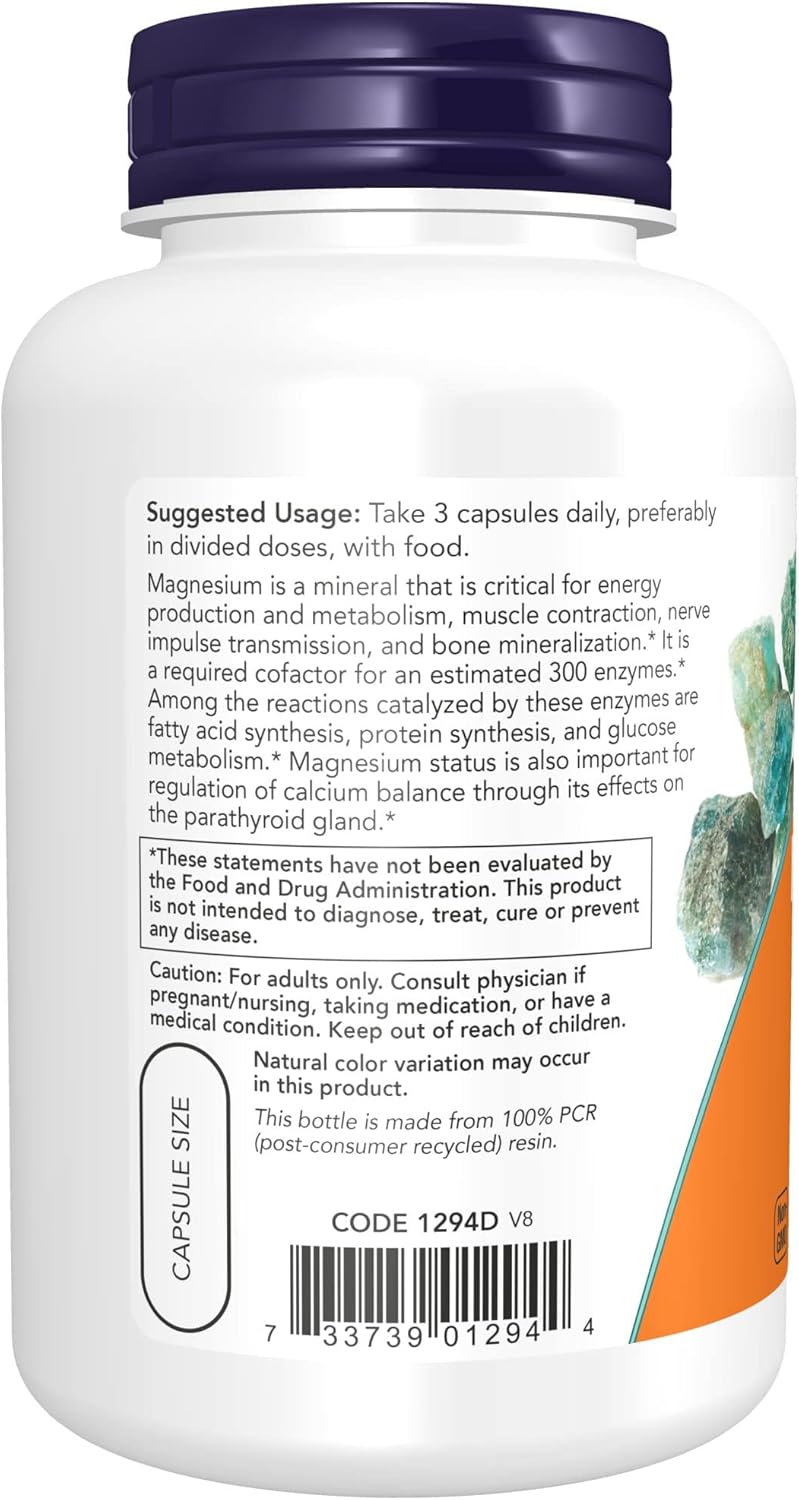 Now Magnesium Citrate 120vcaps