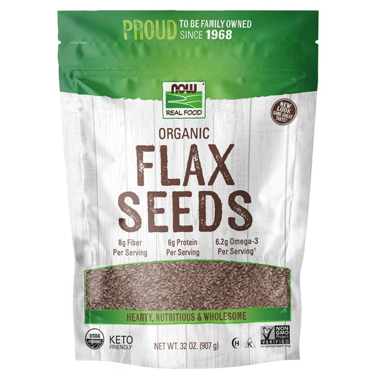 Now Organic Flax Seeds 32oz