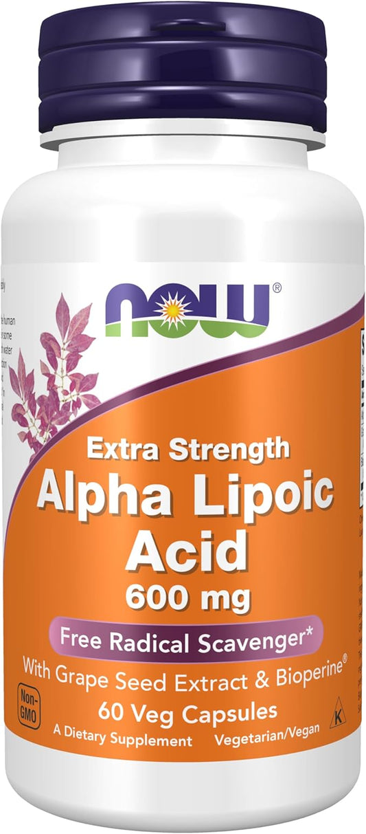 Now Extra Strength Alpha Lipoic Acid 600mg 60veg