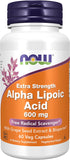 Now Extra Strength Alpha Lipoic Acid 600mg 60veg