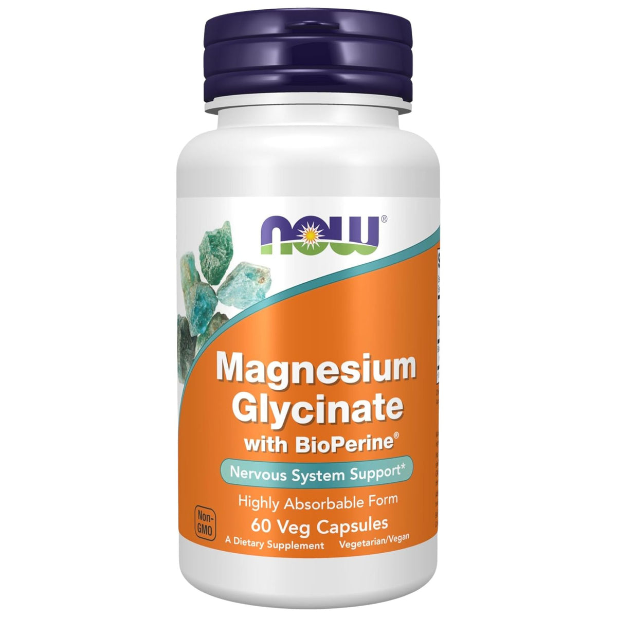 NOW Magnesium Glycinate with BioPerine 60vcaps