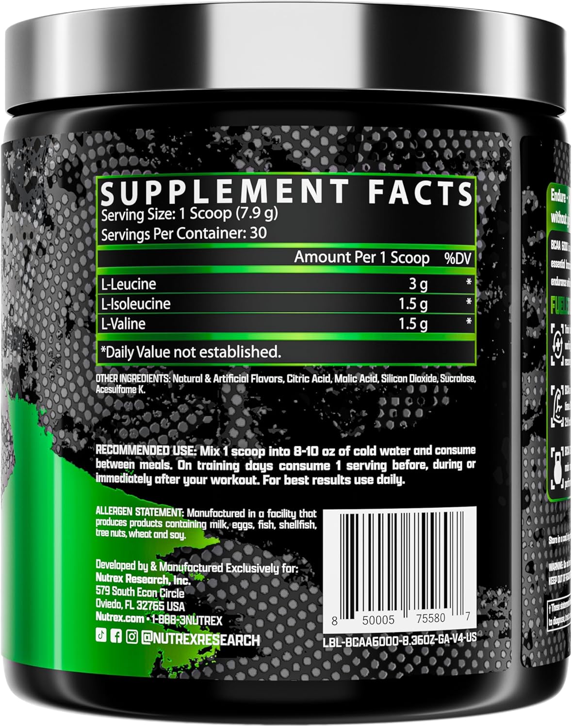 Nutrex BCAA 6000 Recovery 30sv