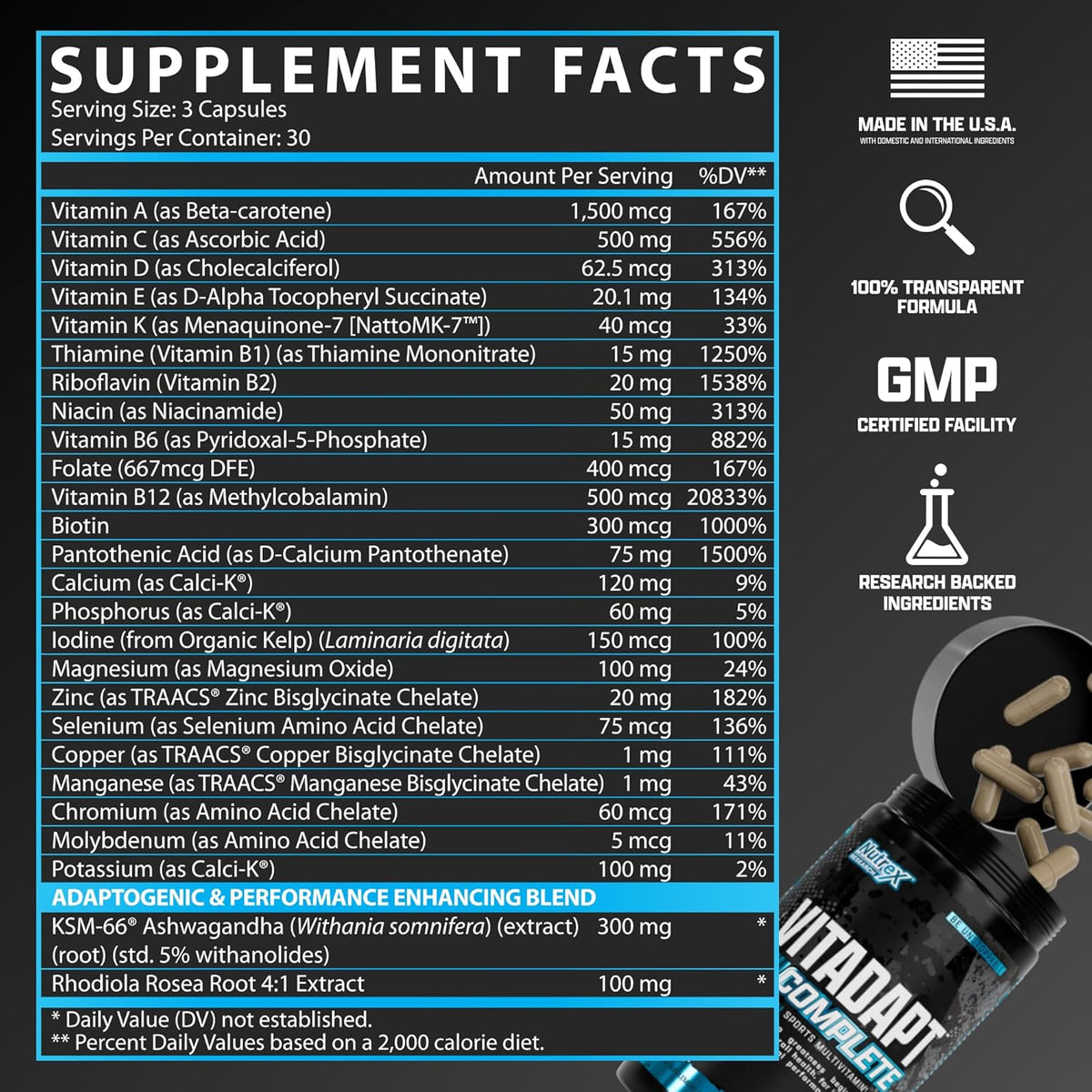 Nutrex Vitadapt Complete 90ct
