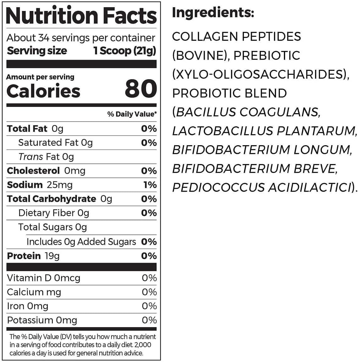 Orgain Collagen Peptides Probiotics 1.6lb Unflavored