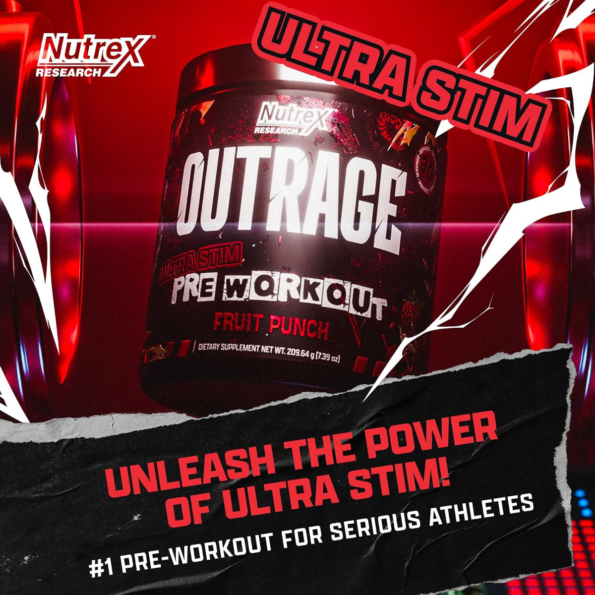 Nutrex Outrage Ultra Stim Pre Workout 30sv