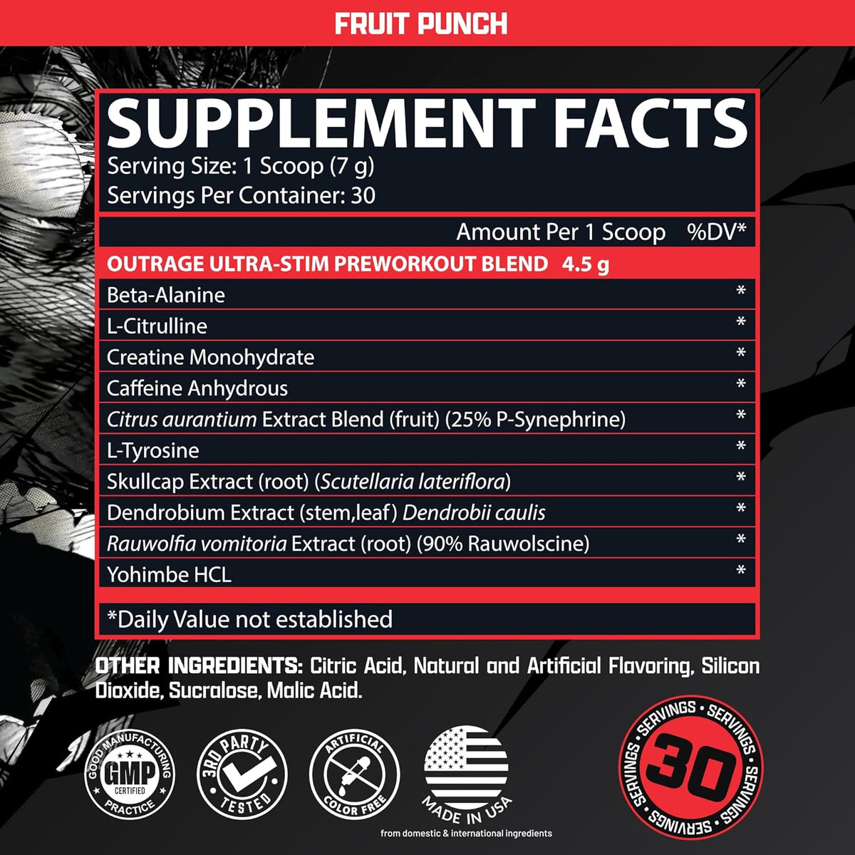 Nutrex Outrage Ultra Stim Pre Workout 30sv